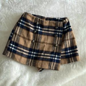 Plaid Skort